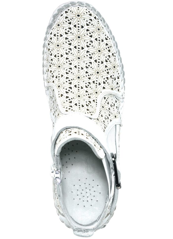 Gemini st&ouml;vlar i mockasin med justerbart dekorativt l&aring;s VIT