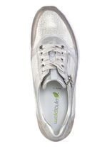 Waldläufer sneakers gjorda av en fin lädermaterialmix SEKT-BRONS-PLATIN