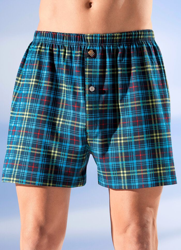 Boxershorts i fyrpack med rutig design 