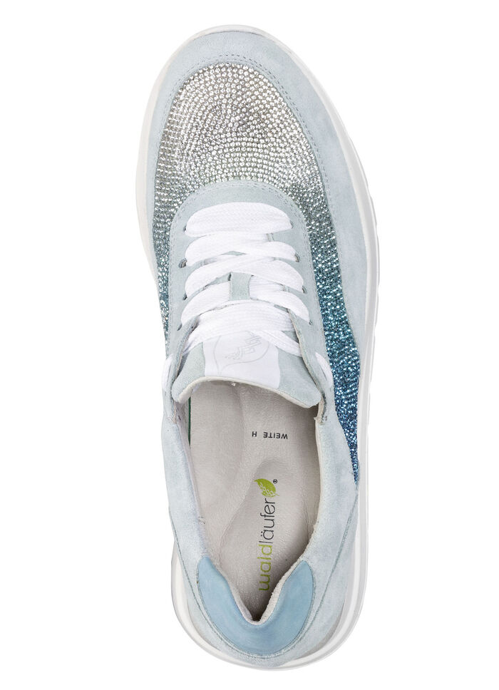 Ranger sneakers med gradient, gnistrande strass BLEU
