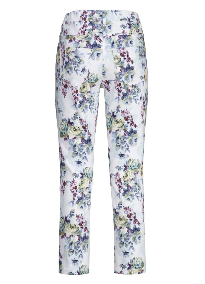 Byxor med f&auml;rgstark inkjet-tryck 