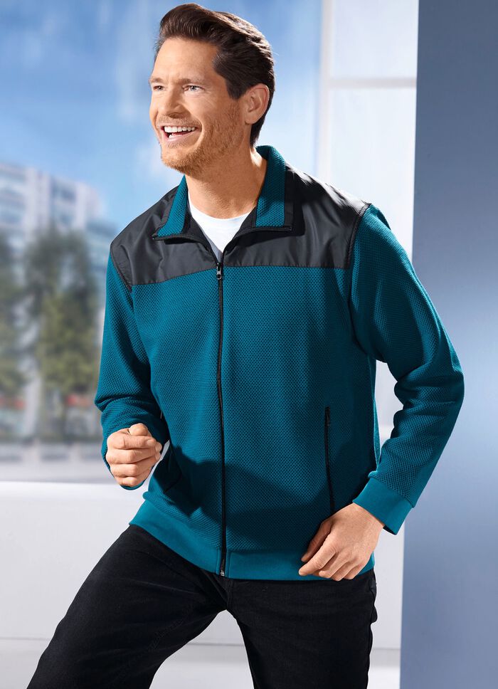 Sweatjacka med sidfickor 