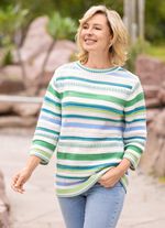 Tr&ouml;ja med i&ouml;gonfallande randig design 