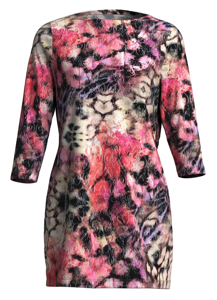 Stickad tunika med diskreta glitterdetaljer 