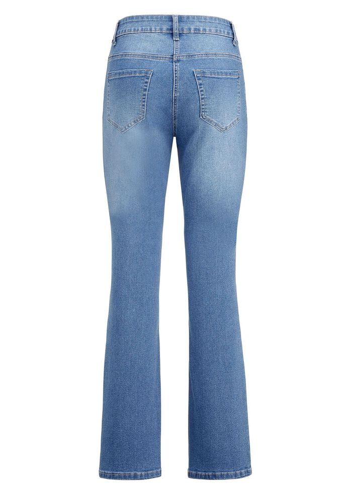Jeans med l&auml;tt utsv&auml;ngda ben 