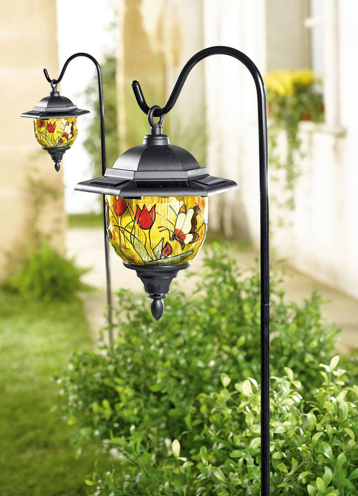 Tiffany solcellslampor, set om 2 