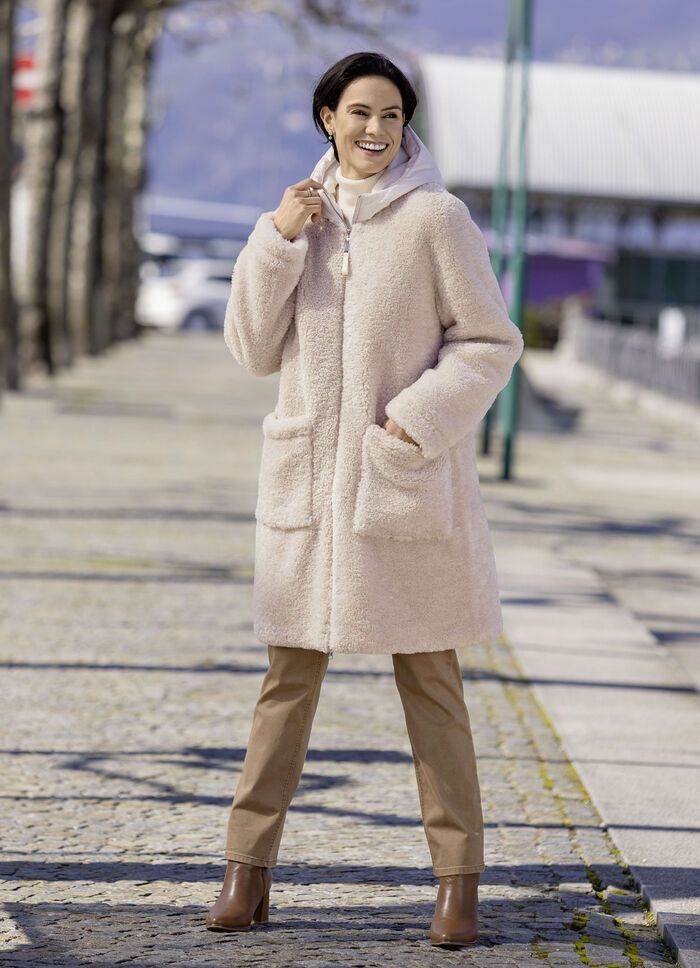 Vändbar kort kappa i oversized-look 
