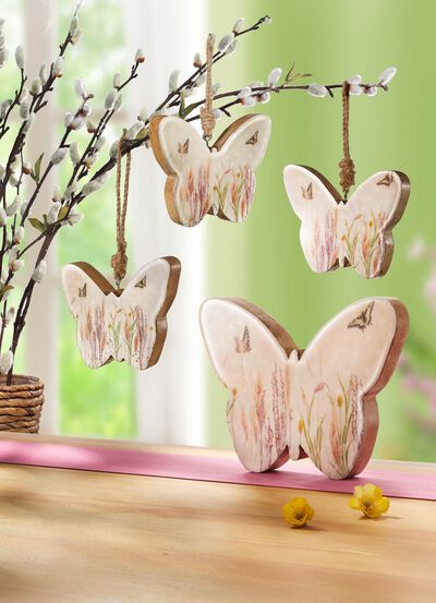 Dekorativ fj&auml;ril gjord av mangotr&auml; 