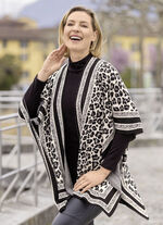 Poncho i jacquarddesign, 