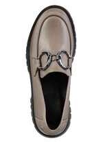 ELENA EDEN loafers med metallsmycken TAUPE