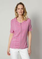 Skjortjacka med garnf&auml;rgad randig design 