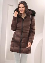 L&aring;ng jacka med avtagbar fuskp&auml;lskant 