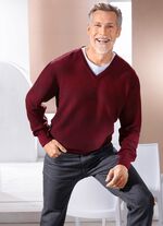 V-ringad tr&ouml;ja med strukturerad design i 3 f&auml;rger 