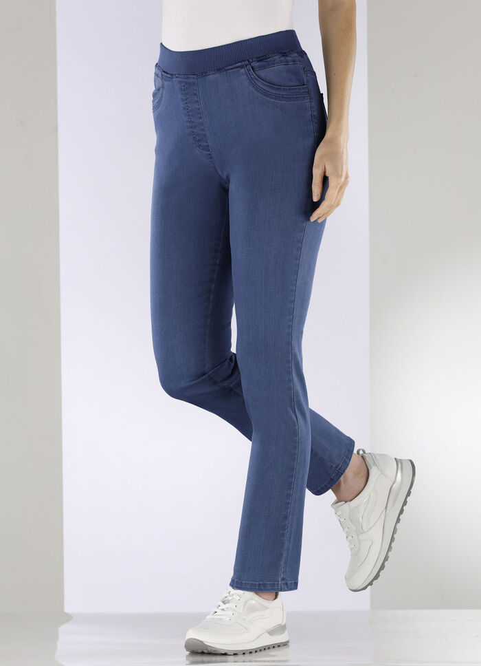 Pull-on jeans JEANS BLÅ