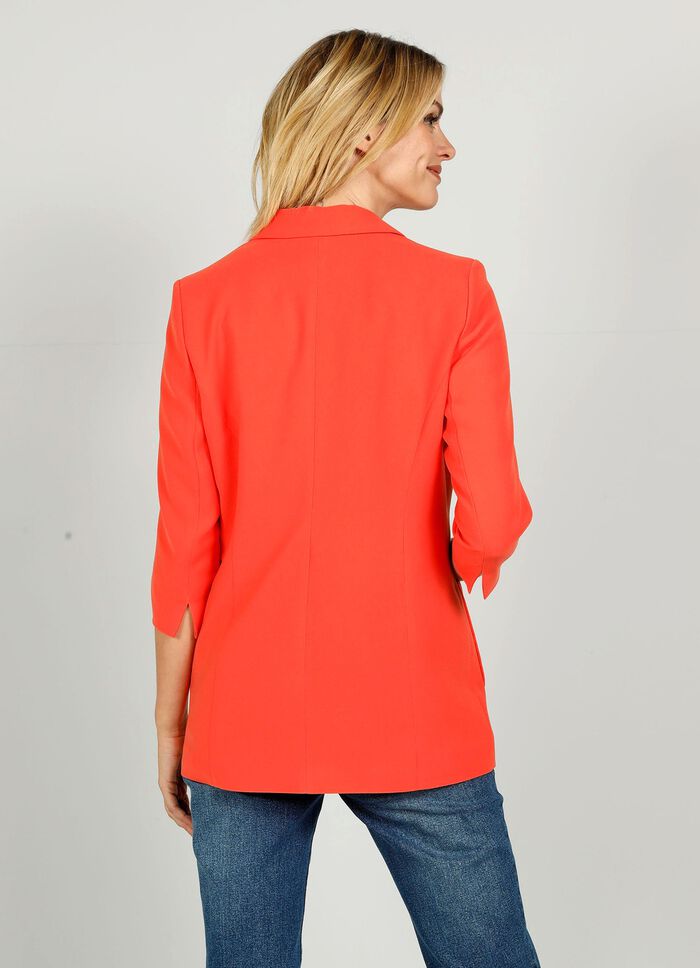 Kavaj med slitsade 3/4-&auml;rmar 