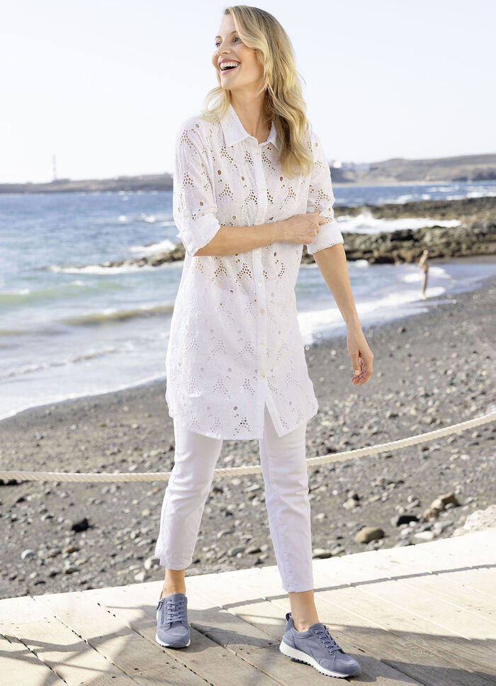 Tunika med broderie anglaise, 