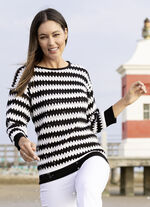 Pullover med sicksackdesign 