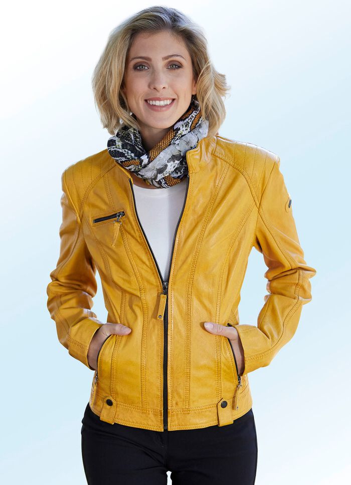 Kort skinnjacka fr&aring;n "Cabrini" 