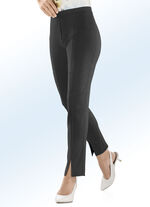 Byxor med trendiga benslitsar SVART