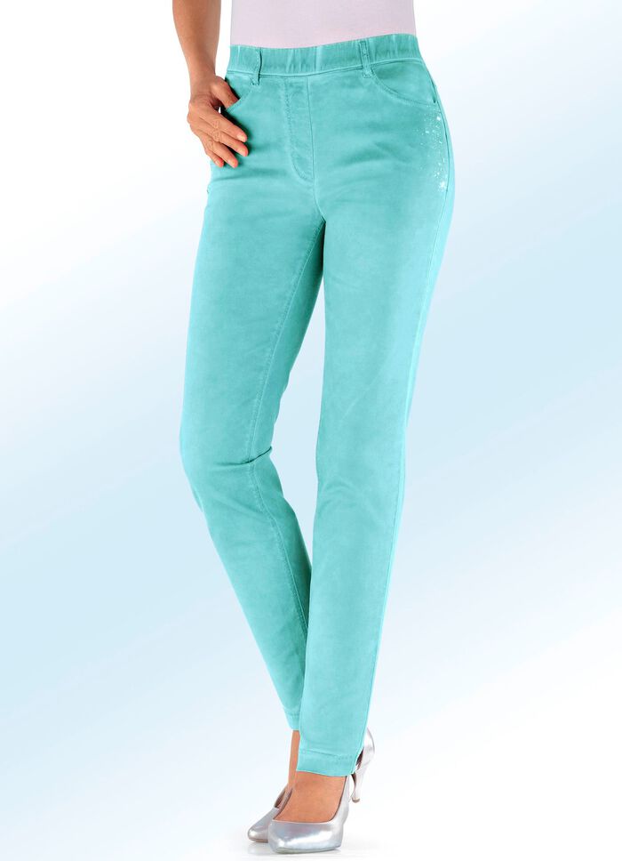 Eleganta byxor med gnistrande strass 