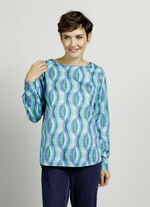 Slip-on blus med harmoniskt färgspel 