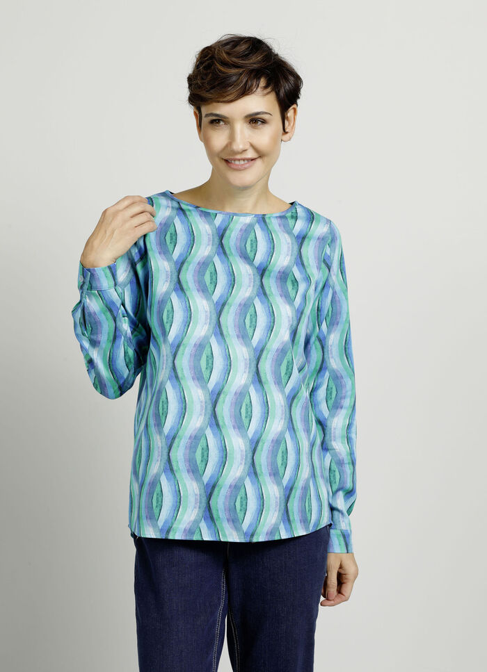 Slip-on blus med harmoniskt färgspel 