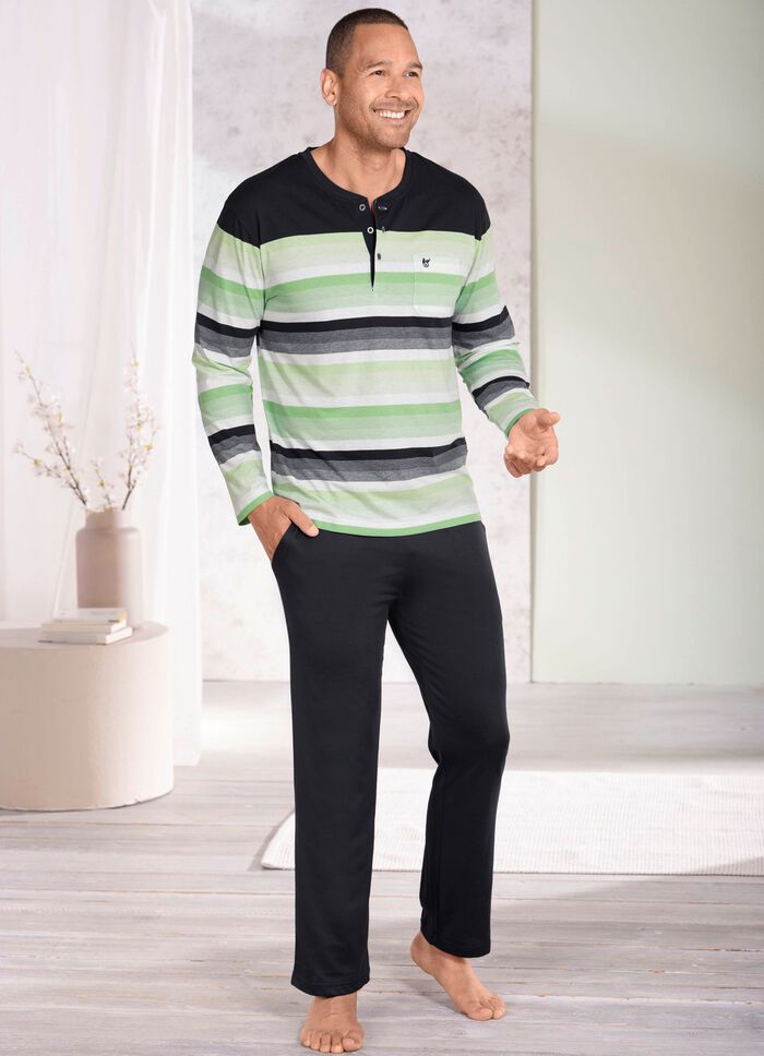 Hajo klimatkomfortpyjamas med knappsl&aring; 