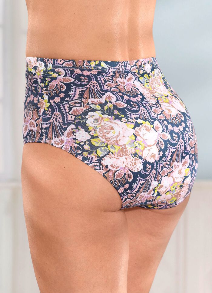 Paket med fem trosor med f&auml;rgglad tryckdesign 