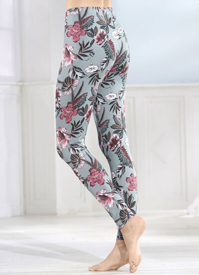 Laurina tvåpack leggings med bekväm resår i midjan 