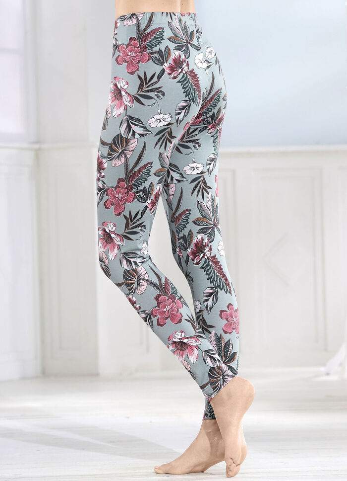 Laurina tvåpack leggings med bekväm resår i midjan 