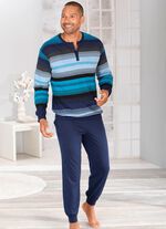 Pyjamas med knappsl&aring; och &auml;rmslut 