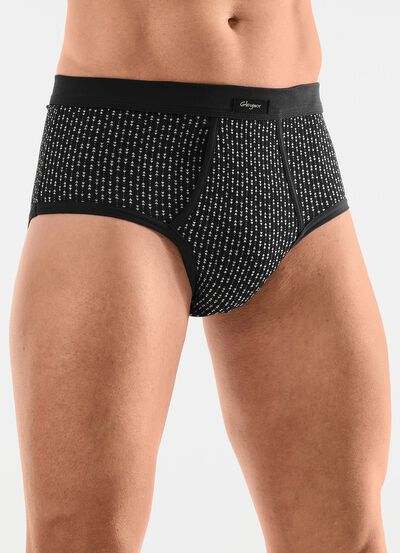 Fyrapack trosor med gylf av fin jersey 