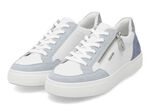 Remonte sneakers gjorda av nappa och mocka med metallic kant, 