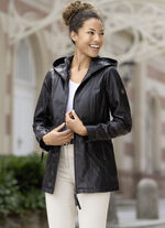 L&auml;derjacka med 2-v&auml;gs dragkedja 