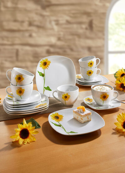 Kaffeservering, 18 stycken "SAN REMO" (solros), , large