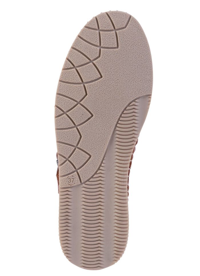 Gemini sandal av mjukt nappal&auml;der med dekorativa perforeringar PUDERROS&Eacute;