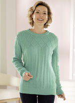 Tröja i en strukturerad blandning MINT