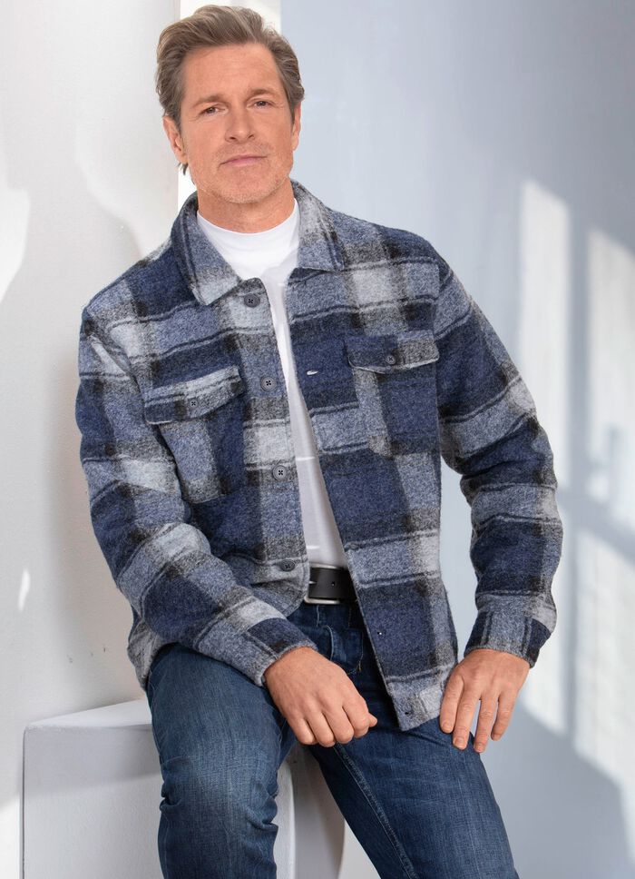 Skjortjacka med knappsl&aring; 