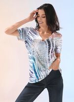 V-ringad topp med dekorativ ring 