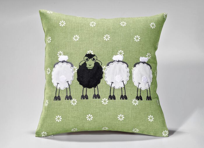 Bords- och rumsdekoration med plyschapplikationer 