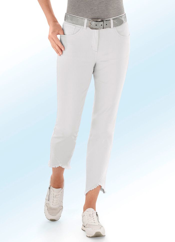 7/8-l&aring;ng byxa med intressanta fransar 