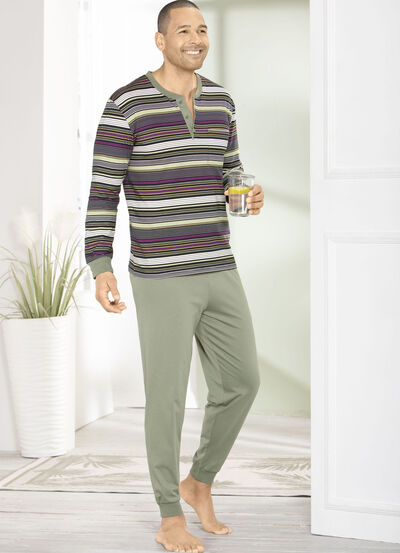 Pyjamas med knappslå och muddar 