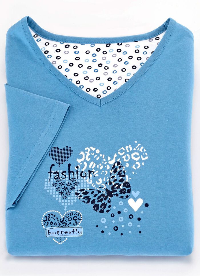 Tv&aring; paket nattlinnen, kortare snitt i bomull 