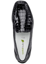 Waldl&auml;ufer, snygga damtofflor, bredd H, med uttagbar fotb&auml;dd SVART