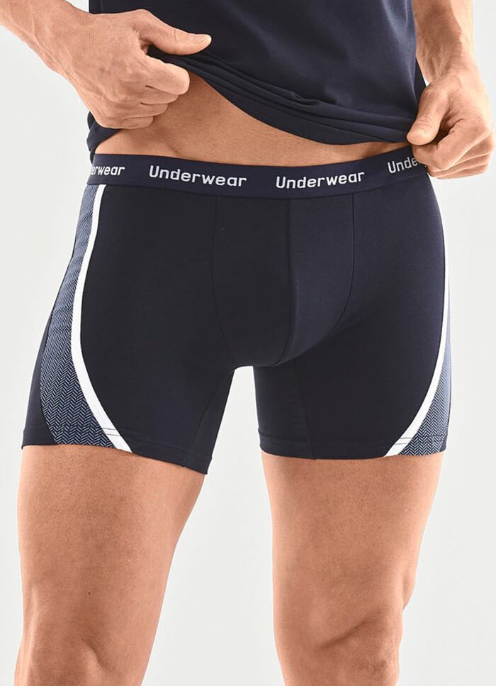 Trepack byxor med tryckta inl&auml;gg 