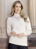 Tröja med transparent insats i halsringningen 