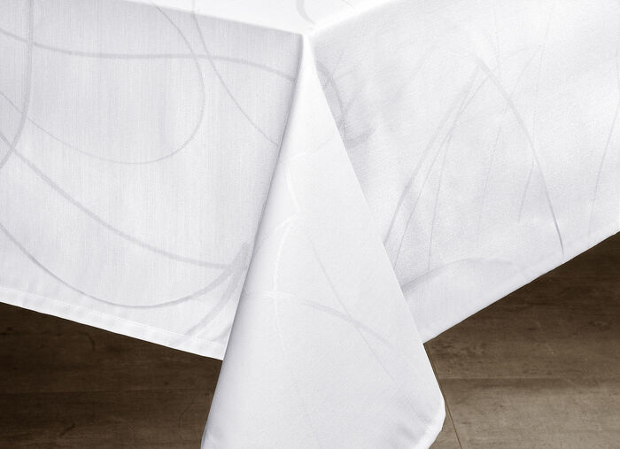 Bords- och rumsdekoration med fl&auml;ckskyddst&auml;tning VIT