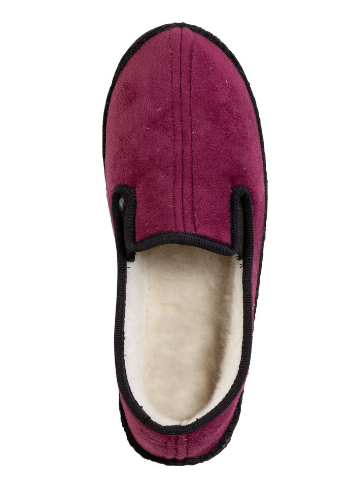 Velourtofflor som andas BORDEAUXSVART