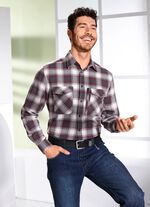 Rutig skjorta i 2 f&auml;rger BORDEAUXGR&Aring; RUTIG