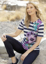 Skjorta med blommotiv 